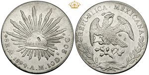 8 Reales 1894 Mo AM