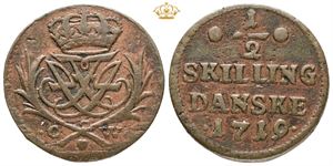 1/2 skilling 1719