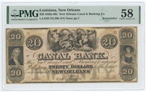 20 Dollars 1850-60s, remainder