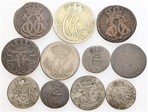 Samling småmønter. (11)