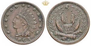 1863 Indian Head civil war token