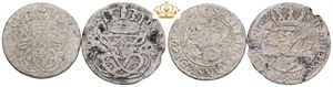 2 skilling 1698, 1762. (2)
