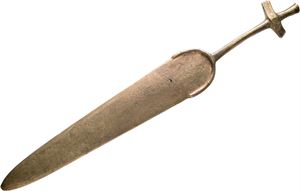 Kopi af miniaturesværd af bronze
