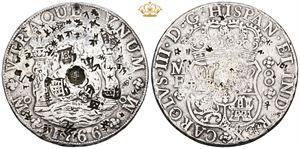 8 Reales 1766 Mo MF, chopmarks