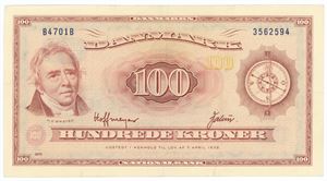 100 kroner 1970 B4, nr. 3562594