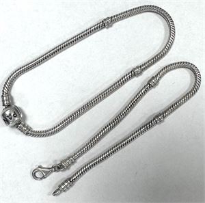 Pandora armlænker i Sterlingsølv, 2 stk., L. 19 og 20,5 cm, vægt 25,16 g. (2)