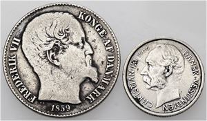 10 cents 1905; 20 cents 1859. (2)