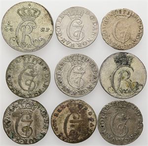 Samling, alle forskellige, Ag. (9)