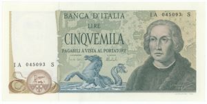 5000 Lire ND (1973), no. IA 045093 S