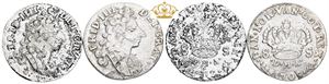 8 skilling 1708, 1712. (2)