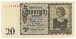 20 Reichsmark 1939, no. E 02324468