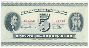 5 kroner 1954 A6, nr. 3359836