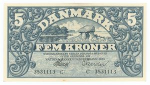 5 kroner 1935 C
