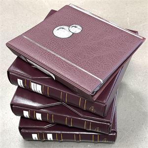 Samling mønter og sedler inkl. Ag