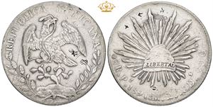 8 Reales 1891 Pi MR, chopmarks
