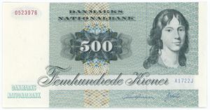 500 kroner 1972 A1, nr. 0523976