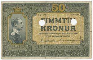 50 krónur u. år (1916), nr. 22560
