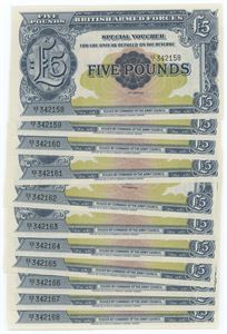5 Pounds ND (1948), 11 pcs. with consecutive numbers. (11)