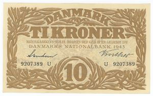 10 kroner 1943 U, Vinther