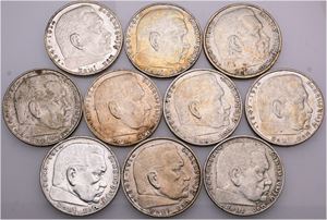 2 Reichsmark, different. (10)