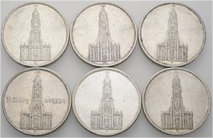 5 Reichsmark 1934, different. (6)