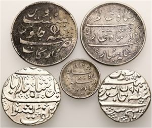 1/4 and 1 Rupee. (5)