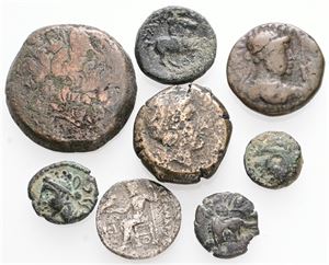 Coll. Ag, misc. types and dates. (8)