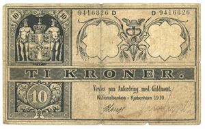 10 kroner 1910 D