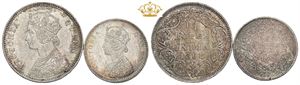 2 Annas 1862; 1/4 Rupee 1862. (2)