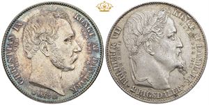 2 rigsdaler 1863 - fint patineret eksemplar