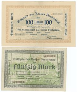 50 Mark 1918, 100 Mark 1918. (2)