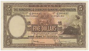 5 Dollars 1957, no. J/H 200637