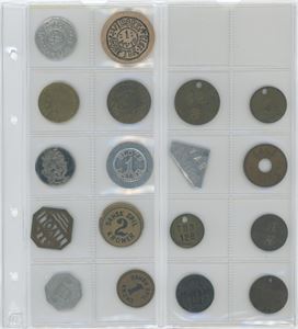 Poletter, tokens, pengetegn. (51)