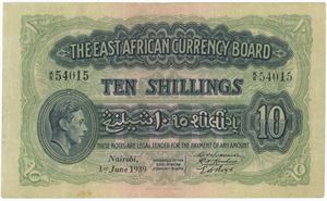 10 Shillings 1939, no. K/6 54015