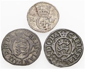 Skilling 1620, 1644, 1648. (3)