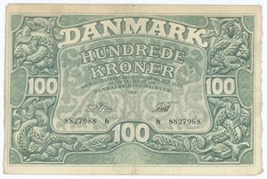 100 kroner 1948 h, nr. 8827968, Riim / Friis