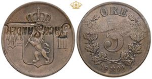 5 øre 1899 - kontramarkeret Jack Sander.