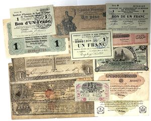 Collection world banknotes. (13)