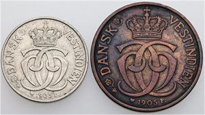 2 og 5 Cents 1905. (2)