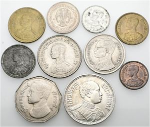 Collection incl. Baht BE 2459 (1916). (10)