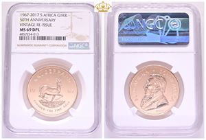 Krugerrand 2017, vintage re-issue 1967, NGC MS 69 DPL