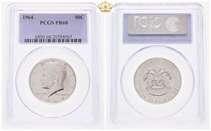 Half Dollar 1964 - graded PR 68 by PCGS