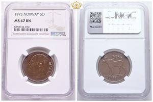 5 øre 1973 - MS 67 BN