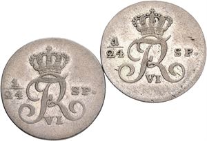 1/24 speciedaler 1809, 1812. (2)