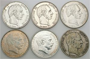 2 kroner 1875-1916. (6)