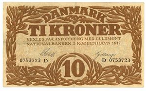10 kroner 1917 D
