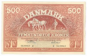 500 kroner 1948 d, nr. 1639963