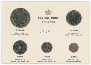Den Kgl. Mønt, møntsæt 1980