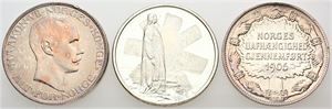 2 kroner 1907, 1914, 1917. (3)