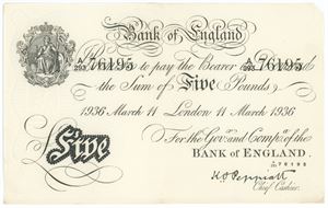 5 Pounds, 11 March 1936, 'Operation Bernhard'